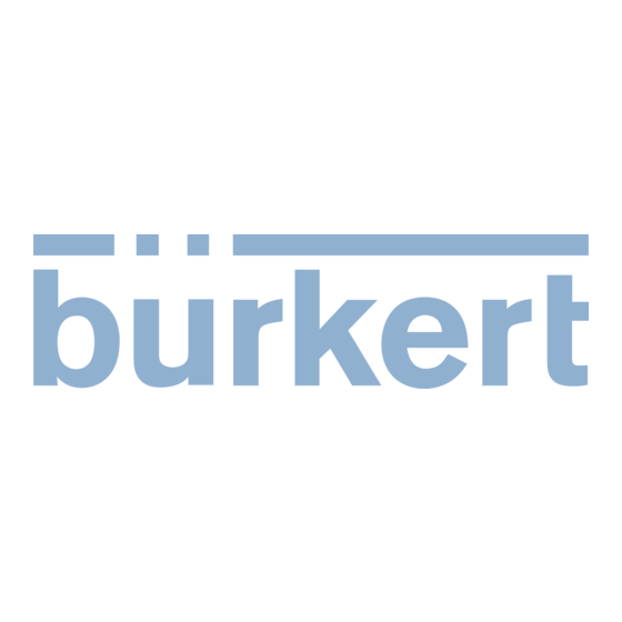 Bürkert 8012 Operating Instructions Manual