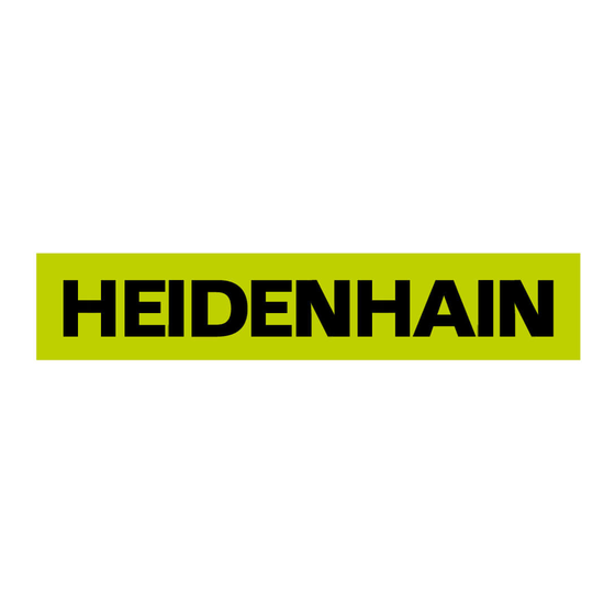 HEIDENHAIN POSITIP 850 Operating Instructions Manual