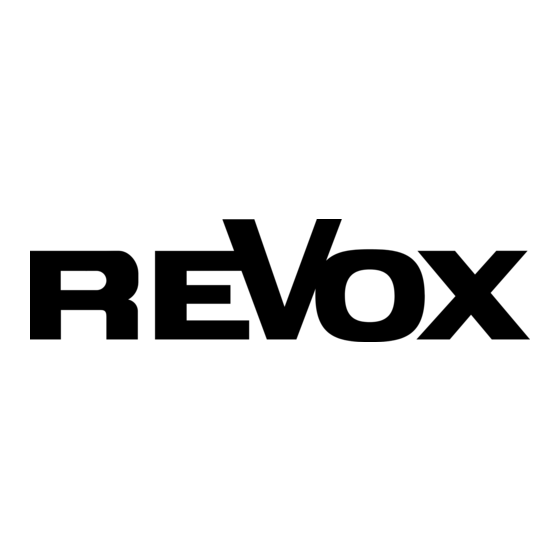 Revox B 260 Operating Instructions Manual