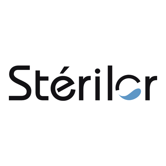 Sterilor Sel Installation Instructions & Use & Care Manual