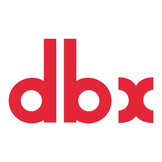 dbx DriveRack PA User Manual