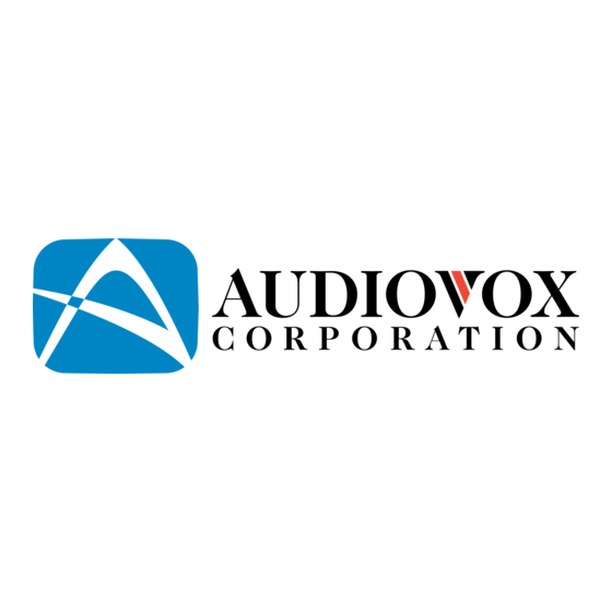Audiovox JX240 Owner's Manual