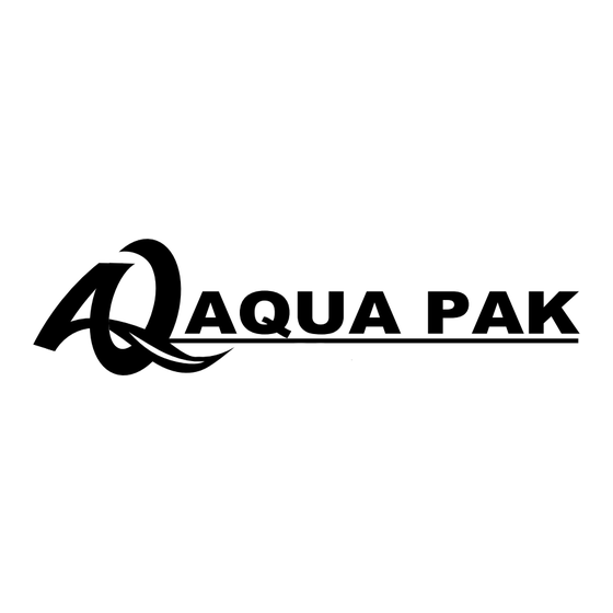 Aqua pak VENUS Series Manual