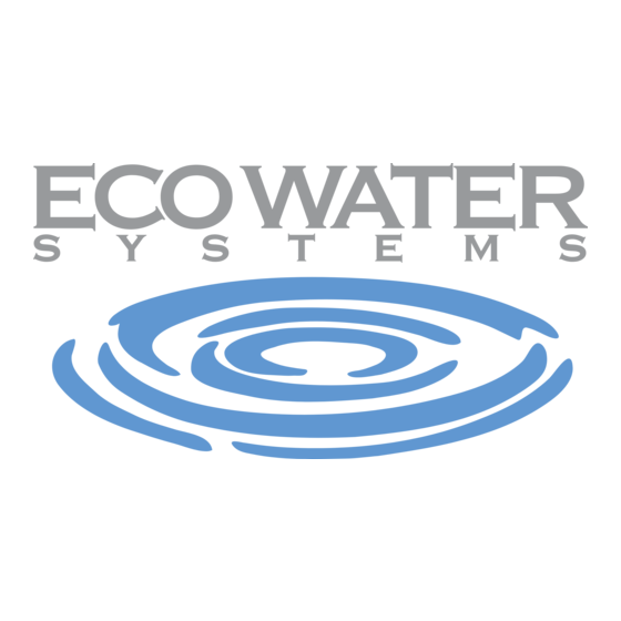 EcoWater WaterWorks Demand WS 1000 Installation Manual