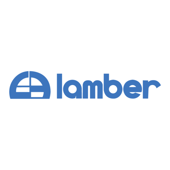 lamber A81 Instructions For The User And The Installer