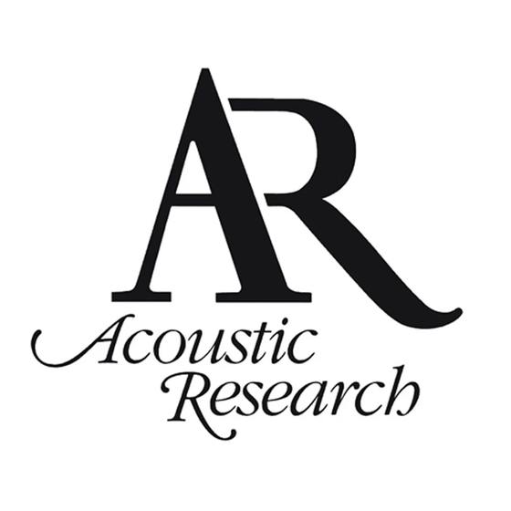 Acoustic Research VP Series Important Notes