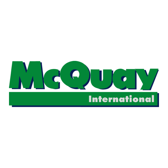 McQuay PTAC 106018561 Installation & Maintenance Data