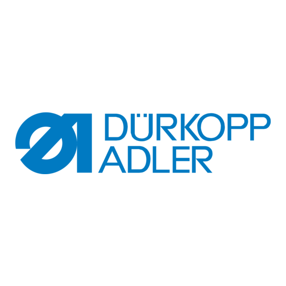 Duerkopp Adler 4181i-3 Instructions For Service Manual