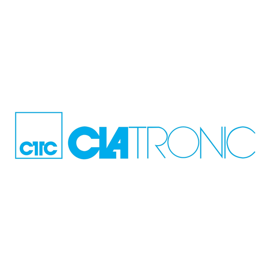 Clatronic HCS 2965 Instruction Manual & Guarantee