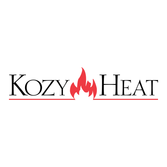 kozy heat MINNETONKA 55345 Installation And Operating Manual