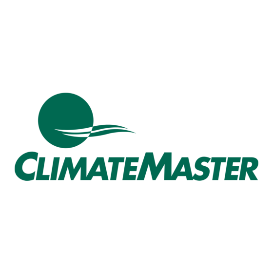 ClimateMaster Tranquility 30 Digital TE Series Installation Operation & Maintenance