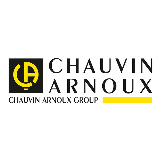 Chauvin Arnoux C.A 871 User Manual
