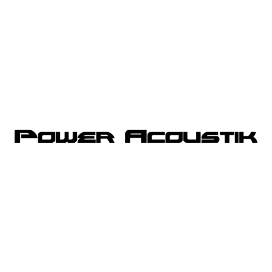 Power Acoustik PT-7TJ Instruction Manual
