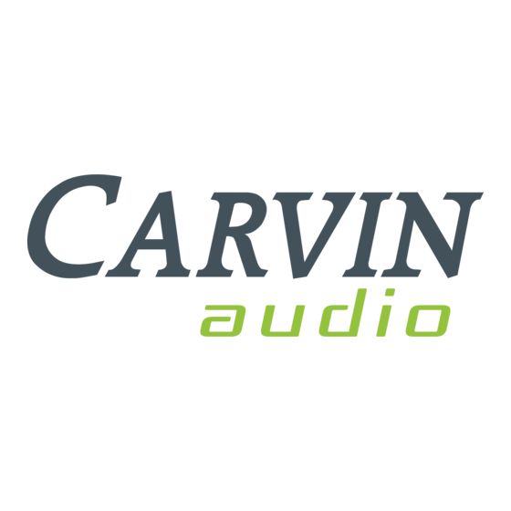 CARVIN AG100D2003 Operating Manual