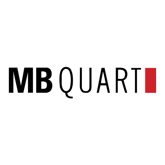 MB QUART NAUTIC NHT1-120B Quick Start Manual