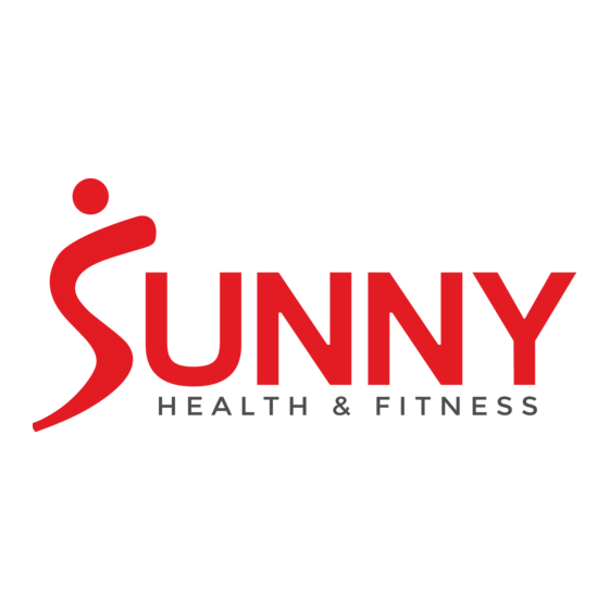 Sunny Health & Fitness PERFORMANCE INTERACTIVE Series User Manual