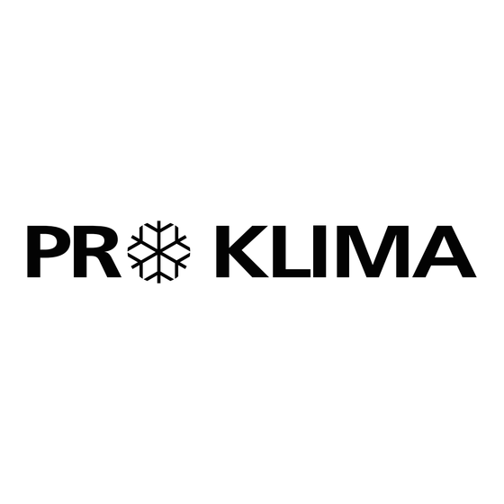 ProKlima SPLIT 850 C Operating Instructions Manual