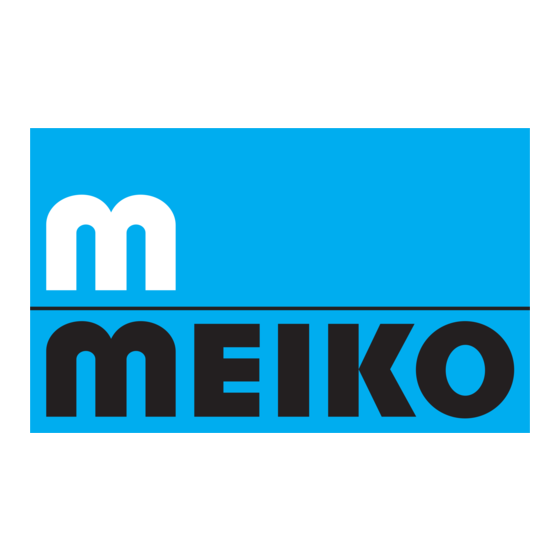 Meiko K-Tronic Operating Instructions Manual