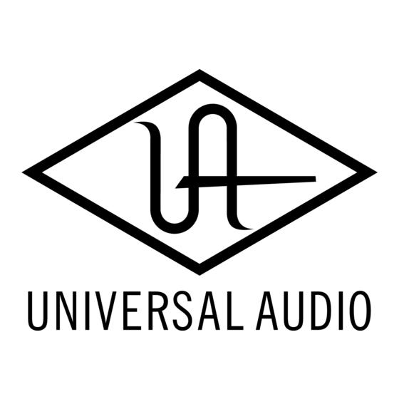 Universal Audio OX Quick Start Manuals