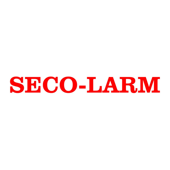 SECO-LARM Enforcer SD-7103GC-PEQ Installation Manual
