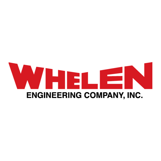 Whelen Engineering Company E-747 Operation & Installation Manual