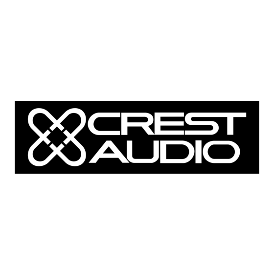 Crest Audio NC-MEQ - TECHNICAL Technical Data