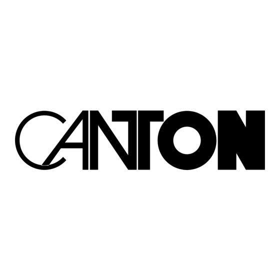 Canton ACTIVE SUBWOOFER Manual