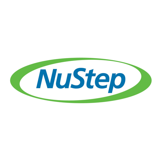 Nustep T6 Quick Start Manual