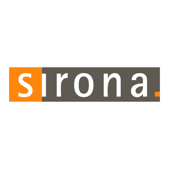 Sirona XIOS Plus Operating Instructions Manual