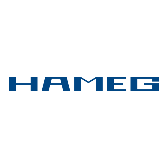 Hameg HM8001-2 Manual