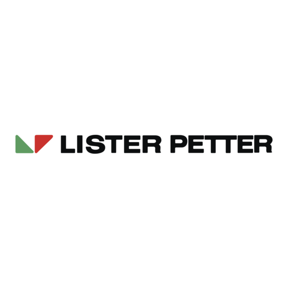 Lister Petter L Series Operator's Handbook Manual