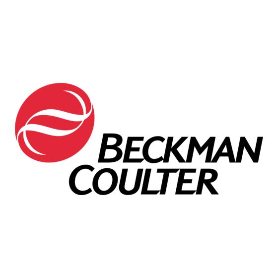 Beckman Coulter MET ONE 3400 Instructions For Use Manual
