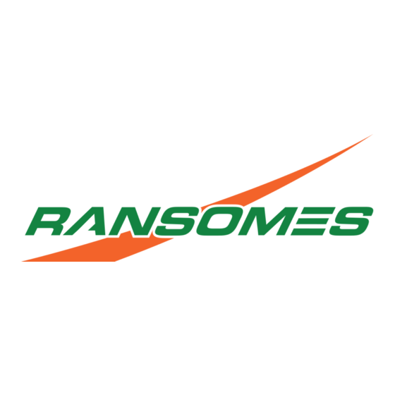 Ransomes CG161 Operator Instructions Manual