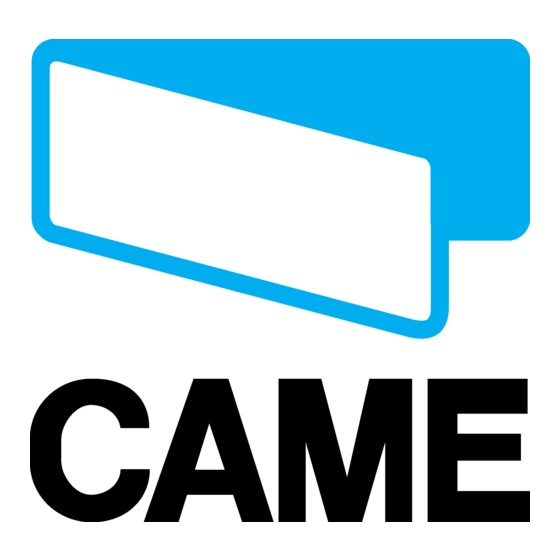 CAME ATOMO Series Quick Start Manual