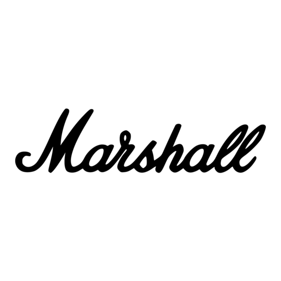 Marshall Amplification Field Marshall 100 Owner's Manual