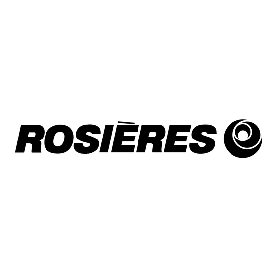 ROSIERES RHT619/1 Instructions For Installation And Use Manual