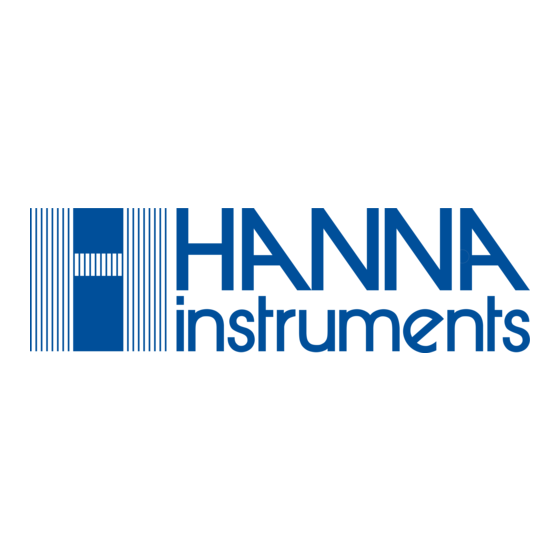 Hanna Instruments HI 98240 Instruction Manual