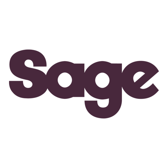 Sage SFP 820 Quick Manual