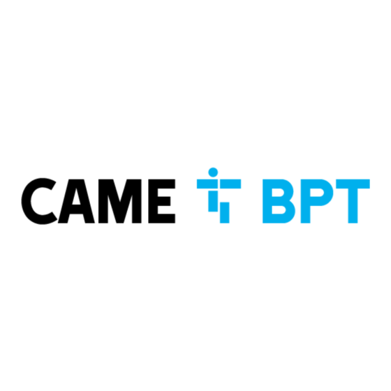 CAME BPT MTMA/08 Programming Manual