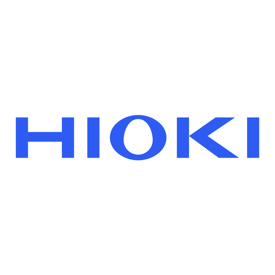 HIOKI PW8001 LD INSTRUCTION MANUAL Pdf Download | ManualsLib