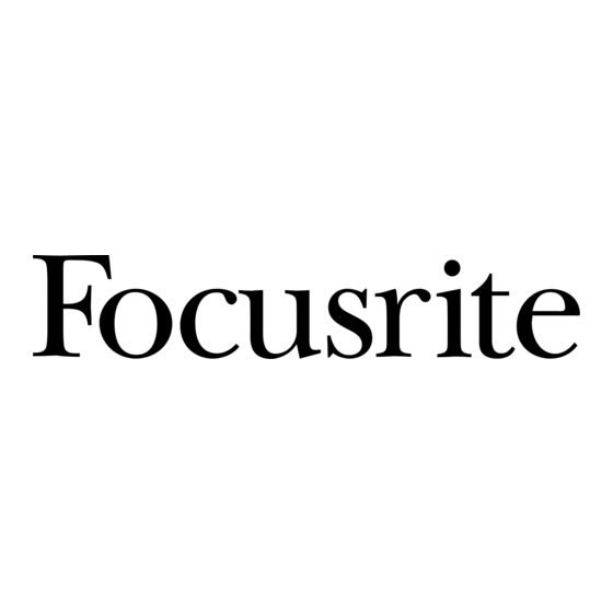 Focusrite Forte Suite User Manual