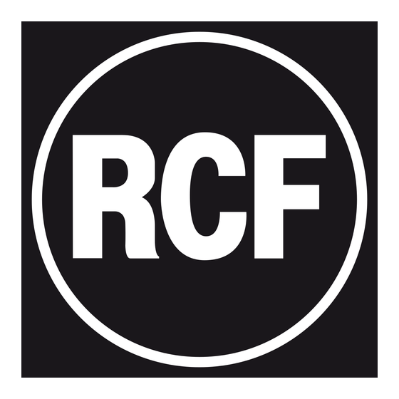 RCF BM7801FM User Manual