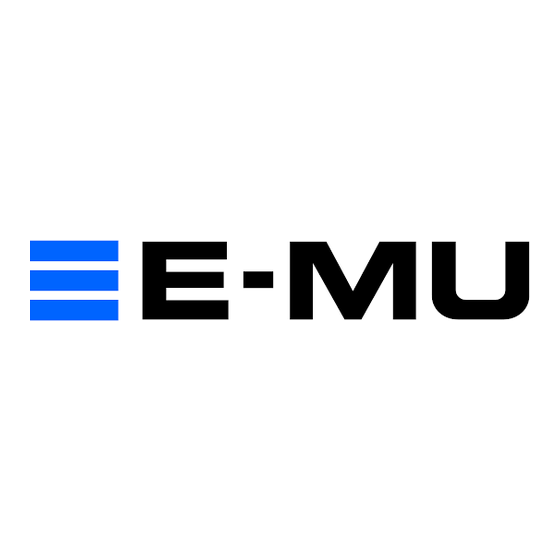 E-Mu Tracker Pre Supplementary Manual