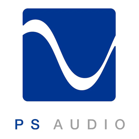 PS Audio Stellar Gold Quick Start Manual