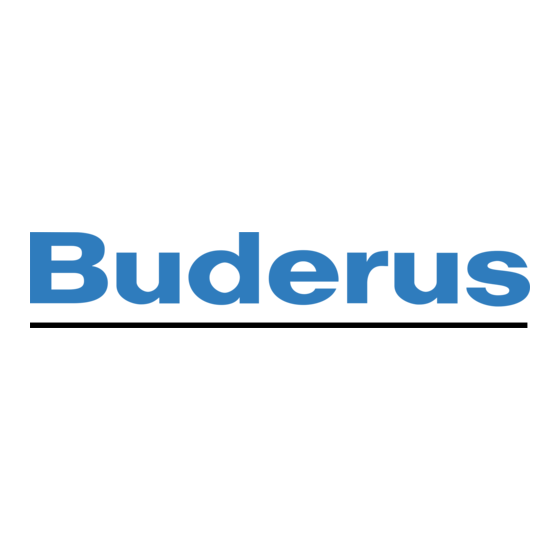 Buderus 600 - 11S Installation And Maintenance Instructions Manual