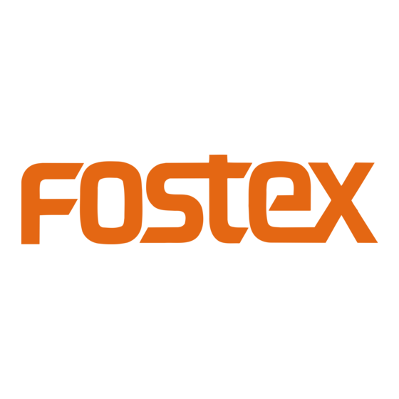 Fostex RD-8 User Manual Addendum