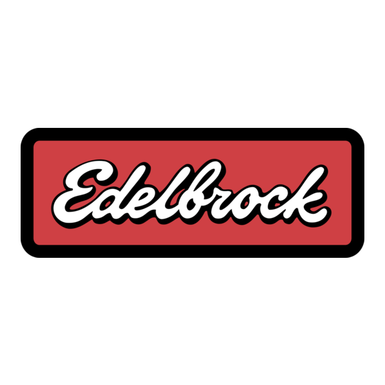 Edelbrock Performer RPM 60219 Installation Instructions