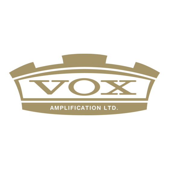 Vox V412BK Owner's Manual