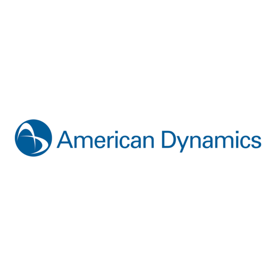 American Dynamics SpeedDome Ultra III Installation And Service Manual