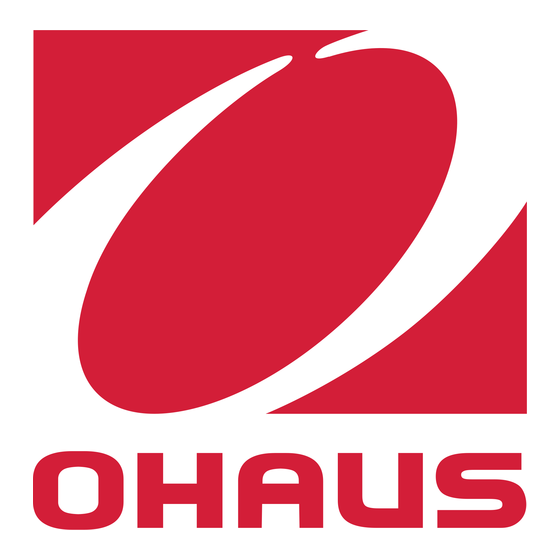 OHAUS Scout Instruction Manual